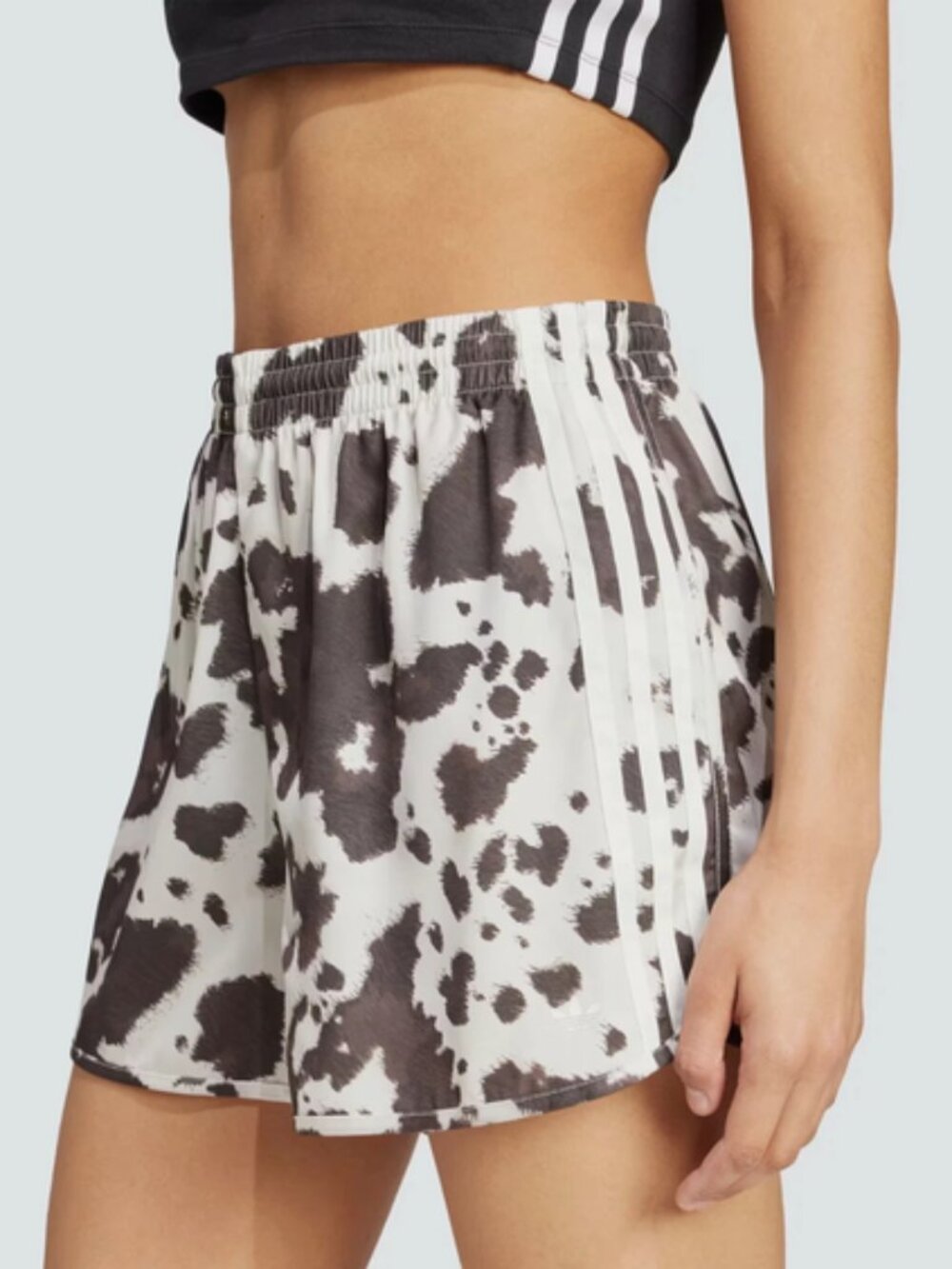 Adidas originals womens Satin shorts Animal Print Size S Brown